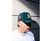 Kšiltovka New Era - MLB Contrast Stitch WS Retro 9FORTY Trucker - Oakland Athletics - Dark Green