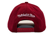 Mitchell & Ness Pinscript Redline Snapback Branded Burgundy / White Cap
