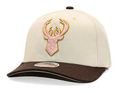 Kšiltovka Mitchell & Ness - Blush Sand Classic Red - Milwaukee Bucks - Sand/Brown