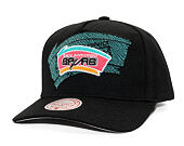 Cap Mitchell & Ness - NBA Tilted Pro Snapback Hwc - San Antonio Spurs - Black