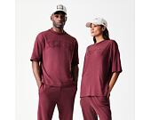 Tee New Era - Branded Washed Oversized Tee - Burgundy