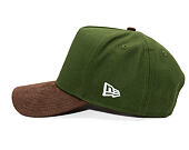Cap New Era - MLB Suede Visor 9FORTY A-Frame - LA Dodgers - Rifle Green / Brown