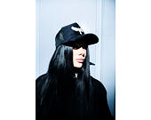 Kšiltovka Reflection Luxury Velvet Rhinostones Black / White