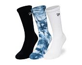 Socks New Era - Tie dye Crew Socks 3pk - White / Navy