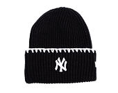 Womens Beanie New Era - MLB Chunky Top Stitch Beanie - NY Yankees - Black