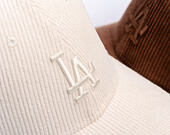 Womens Cap New Era - MLB Pastel Cord 9FORTY M-CROWN - LA Dodgers - Cream
