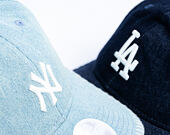 Womens Cap New Era - MLB Denim Stitch 9TWENTY - NY Yankees - Pastel Blue
