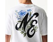 Tee New Era - Floral Graphic Oversized Tee - White
