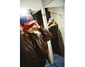 Cap Mitchell & Ness - NBA Team Arch Snapback - New York Knicks - Blue / Orange