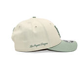Cap New Era - MLB Side Script 9FORTY M-CROWN - LA Dodgers - Cream / Pastel Green