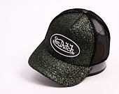 Cap Von Dutch - Glitter Oval Logo Trucker - Green Glitter / Black