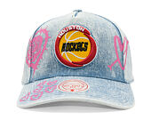 Cap Mitchell & Ness - Painted Love - NBA - Houston Rockets - Light Blue