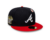 Cap New Era - MLB IMAGE DROP Cooperstown Icon 59FIFTY - Atlanta Braves - Navy / Scarlet