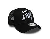 Cap New Era - MLB Wordmark 9FORTY A-Frame Trucker - NY Yankees - Black