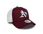 Cap New Era - MLB Essential 9FORTY A-Frame Trucker - Oakland Athletics - Burgundy