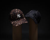 Womens Cap New Era - MLB Cosy Leopard 9FORTY - NY Yankees - Deep Auburn / Black