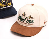 Cap New Era - Branded Suede Pre-Curved 9FIFTY Retro Crown - Cream / Deep Auburn