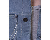 Kani Jeans Cropped Silver Denim Jacket