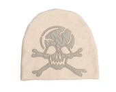 Beanie Ed Hardy - Unisex Skull Vegan Leather Applique Beanie - Black