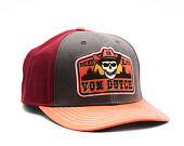 Cap Von Dutch - Dead Or Alive Skull Patch Premium Semi Curve - Red / Grey / Orange