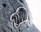 Womens Cap DAD CAP EN JEAN AVEC PATCH VD A FRANGES