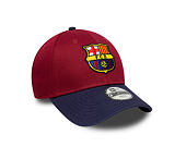 Kids Cap New Era - Contrast Stitch 9FORTY - Barcelona FC - Cardinal / Navy