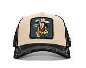 Cap Capslab - Lucky Luke Trucker - Gun Twirl Distressed Patch - Cream / Black