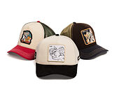 Cap Capslab - Tom & Jerry Trucker - Tom Line Art Suede Visor - Off White / Black