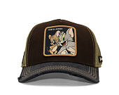 Cap Capslab - Tom & Jerry Trucker - Best Buddies Distressed Patch - Brown / Olive