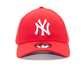 New Era 9FORTY MLB League Basic New York Yankees Strapback Scarlet / White Cap