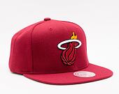 Mitchell & Ness Team Ground 2.0 Snapback Miami Heat Maroon Cap