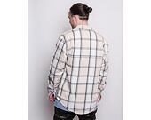 Karl Kani Chest Signature Check Shirt light sand/black