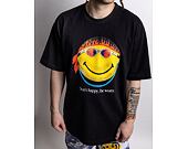 Market Smiley Don't Happy, Be Worry Black T-Shirt