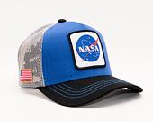 Capslab NASA A-Frame Trucker CL/NASA/1/NAS3 Royal Blue / Grey / Black Cap
