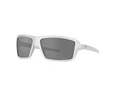 Oakley Cables X-Silver w/Prizm Black Polar 0OO9129 91291263 Sunglasses
