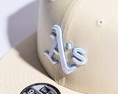 Kšiltovka New Era 9FIFTY MLB Pastel Patch Oakland Athletics Light Cream / White
