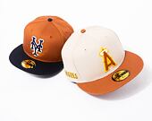 Kšiltovka New Era 59FIFTY MLB Boucle New York Mets Caramel Brown / Navy / Stone