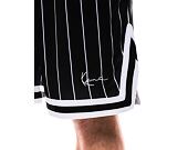 Karl Kani Small Signature Pinstripe Mesh Shorts black/white