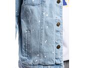 Džínová bunda Karl Kani OG Paintsplatter Denim Trucker Jacket Bleached blue/white