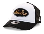 Dětská kšiltovka New Era 9FORTY Kids A-Frame Trucker Oval Black / White
