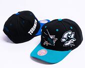 Kšiltovka Mitchell & Ness Overbite Pro Snapback San Jose Sharks Black