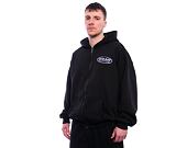 Mikina Karl Kani - Woven Signature Chrome Zip Hoodie - black