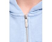 Mikina Karl Kani - College Heavy Crop Zip Hoodie - light blue