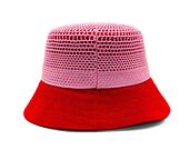 Klobouk Kangol - Double Mesh Lahinch - Peony Pink/Scarlet