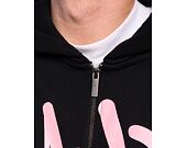 Mikina Karl Kani - Woven Signature Kani Os Zip Hoodie - black/rose