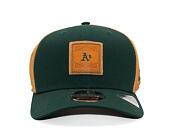 Kšiltovka New Era - MLB Debossed 9SEVENTY Stretch-Snap - Oakland Athletics - Green / Brown