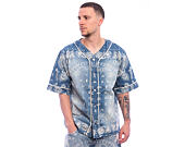 Dres - Kani Paisley Denim Baseball Shirt - Blue