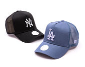 Dámská Kšiltovka New Era - MLB League Essential 9FORTY Trucker - LA Dodgers - Muted Indigo / Lavende