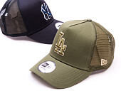 Kšiltovka New Era - MLB Outline 9FORTY Trucker - LA Dodgers - New Olive