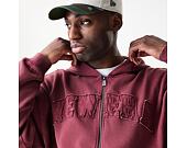 Sweatshirt New Era - Branded Washed Full-Zip Hoody - Burgundy